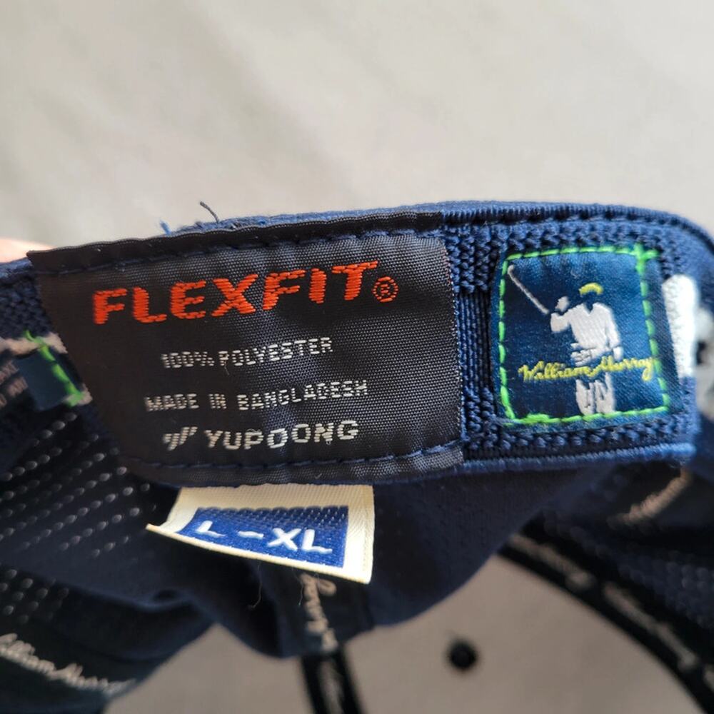 WILLIAM MURRAY Hat Fitted Cap L XL Yupoong Blue Navy Flexfit Logo - Picture 9 of 10